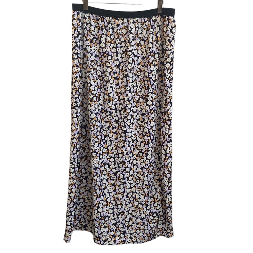 Sanctuary Hi‎ Slit Floral Print Midi Skirt